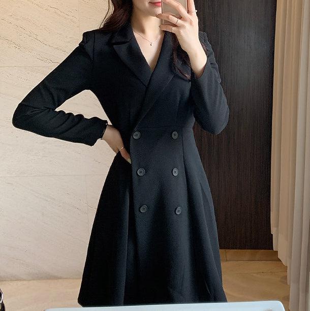 ダブルジャケットワンピース﻿ 6186-画像10-韓国ファッション通販POPREA［ポップリア］