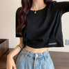 クロップドアシメTシャツ 6034-画像10-韓国ファッション通販POPREA［ポップリア］