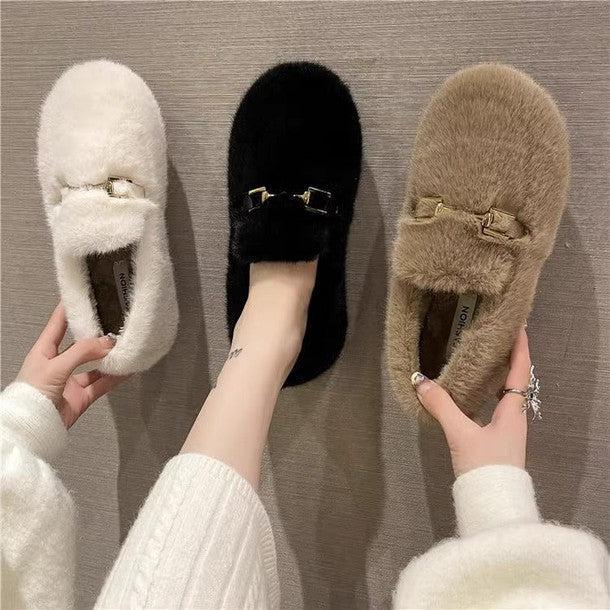 ボアローファーフラットシューズ 6380-画像10-韓国ファッション通販POPREA［ポップリア］