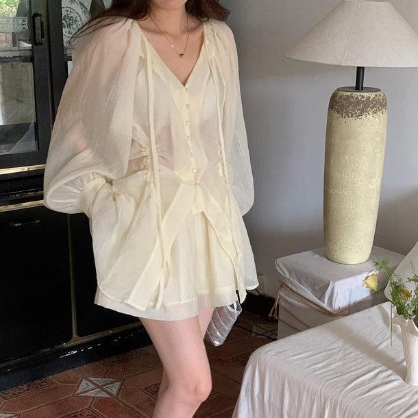 フレンチタイプリーツスリムセットアップ 6011-画像10-韓国ファッション通販POPREA［ポップリア］