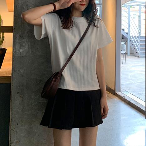 ラウンドネックレトロカラートップス 6722-画像10-韓国ファッション通販POPREA［ポップリア］