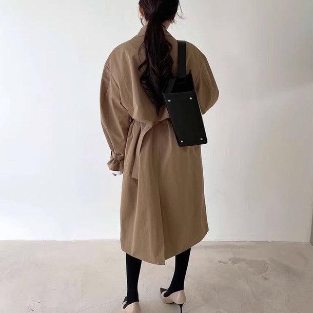 ボリューム袖ダブルブレストトレンチコート﻿ 6509-画像10-韓国ファッション通販POPREA［ポップリア］