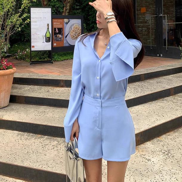 サマーシルクタッチシャツ＆パンツ﻿﻿ 6056-画像10-韓国ファッション通販POPREA［ポップリア］