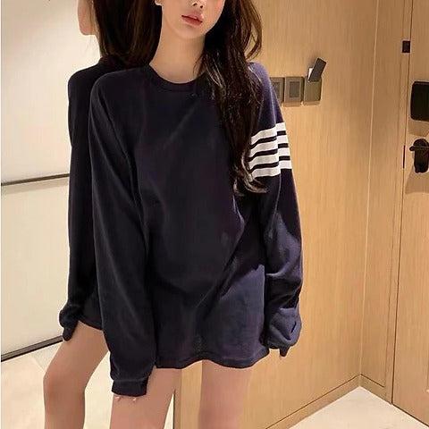 袖ラインベーシックロングTシャツ 6291-画像10-韓国ファッション通販POPREA［ポップリア］