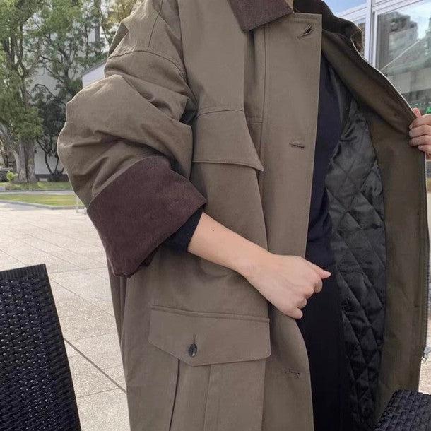 カバーオールロングコート﻿﻿﻿﻿﻿ 6272-画像10-韓国ファッション通販POPREA［ポップリア］