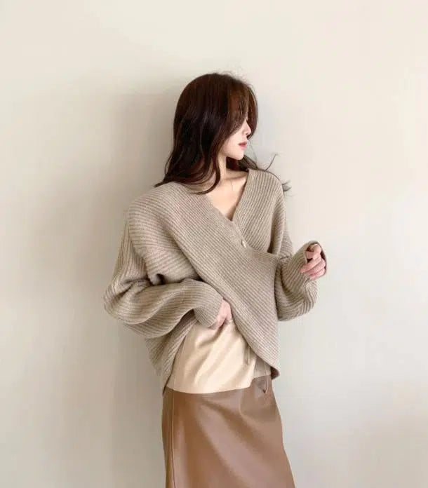 オーバークロスVネックニット﻿﻿ 6512-画像10-韓国ファッション通販POPREA［ポップリア］