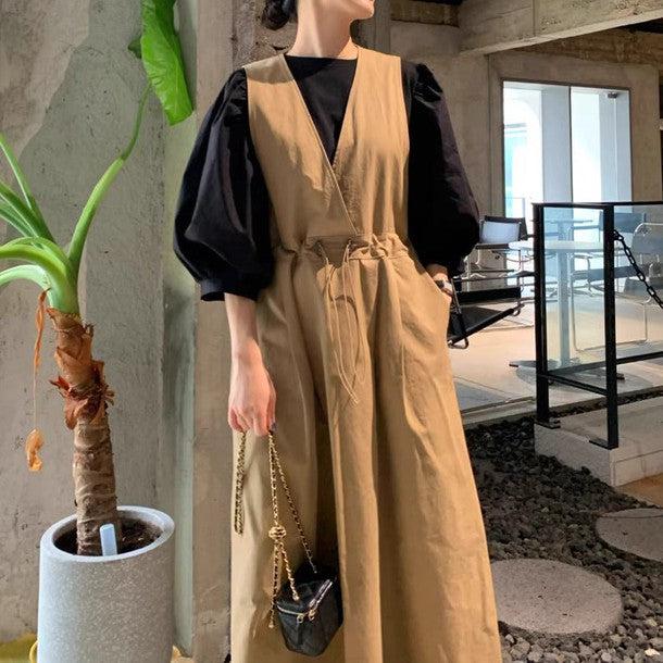 ウエストギャザージャンパースカート 6196-画像10-韓国ファッション通販POPREA［ポップリア］