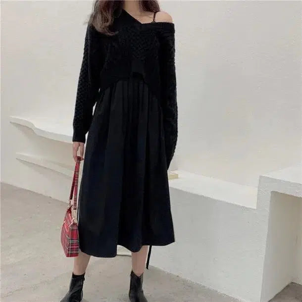 バックリボンショートニット＆ワンピ﻿﻿﻿﻿﻿﻿﻿ 6280-画像10-韓国ファッション通販POPREA［ポップリア］