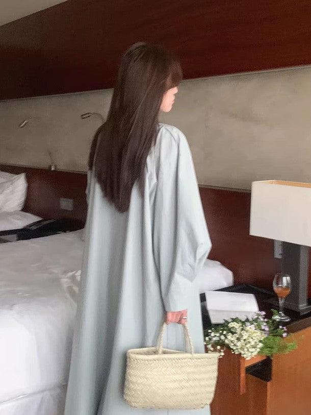 ラウンドネックプリーツワンピース ﻿ 6531-画像10-韓国ファッション通販POPREA［ポップリア］