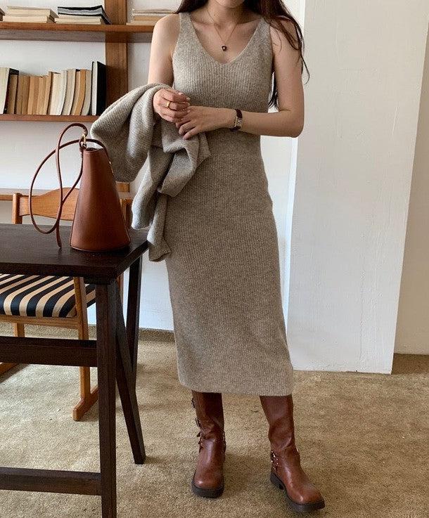 ニットボレロ＆キャミニットワンピース 6316-画像10-韓国ファッション通販POPREA［ポップリア］