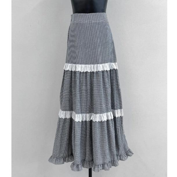 レースラインチェックロングスカート 6126-画像10-韓国ファッション通販POPREA［ポップリア］