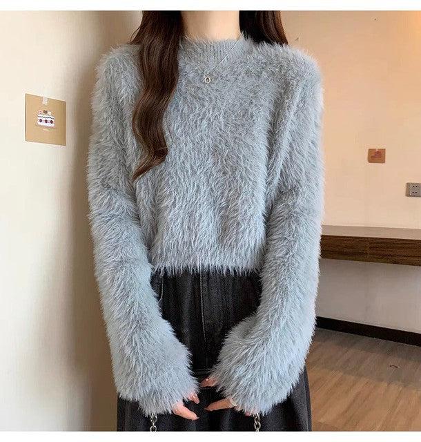 ファータッチラウンドネックニット 6375-画像10-韓国ファッション通販POPREA［ポップリア］