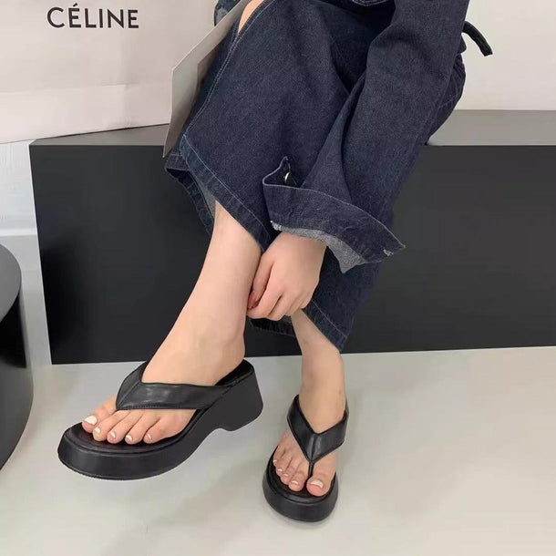 厚底カジュアルスクエアトゥサンダル 6063-画像10-韓国ファッション通販POPREA［ポップリア］