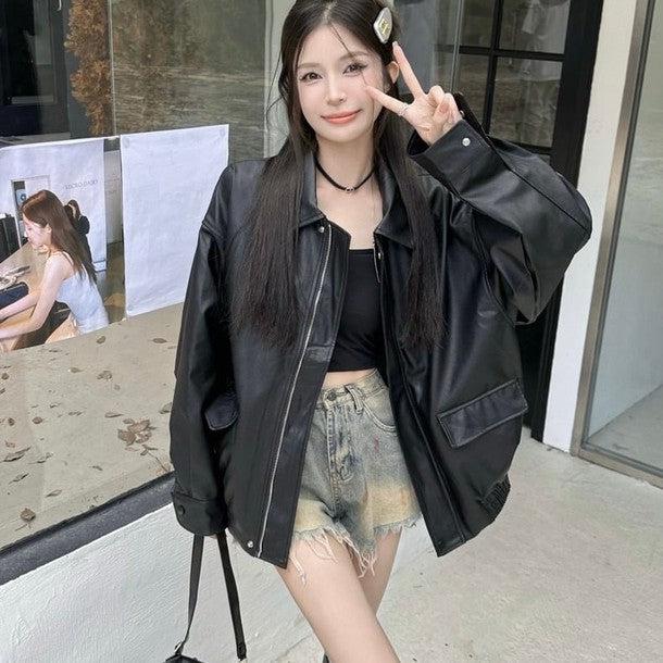 韓国で購入！かわいいレザージャケット　新品 25AMSJK05]THE SHINZONE(ザ シンゾーン) LEATHER JACKET レザー