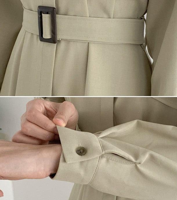 ケープフレアウエストベルトワンピース 6373-画像10-韓国ファッション通販POPREA［ポップリア］