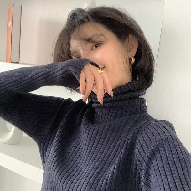 フィンガーホールタートルネックリブニット 6551-画像10-韓国ファッション通販POPREA［ポップリア］