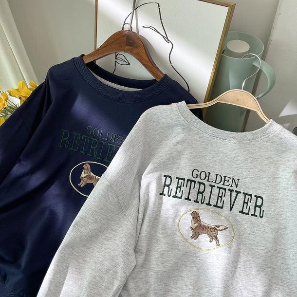 ゴールデンレトリバー刺繍スウエット 6171-画像10-韓国ファッション通販POPREA［ポップリア］