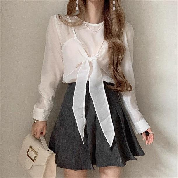 ドッキングキャミソールブラウス 6488-画像10-韓国ファッション通販POPREA［ポップリア］