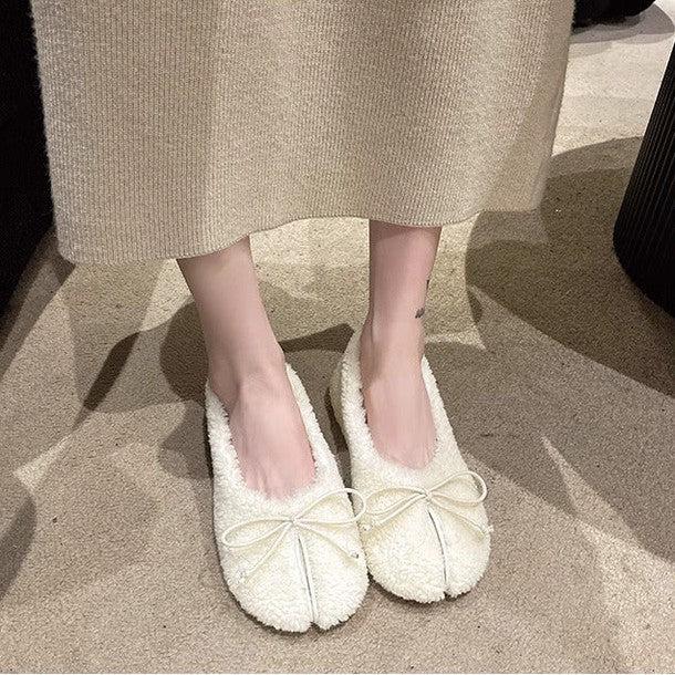 ボアリボンフラットシューズ 6379-画像10-韓国ファッション通販POPREA［ポップリア］