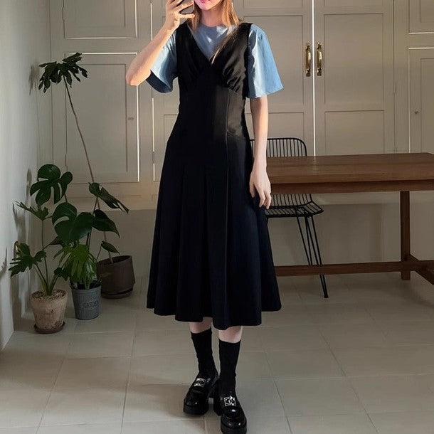 ウエストスリムジャンパースカート﻿ 6558-画像10-韓国ファッション通販POPREA［ポップリア］