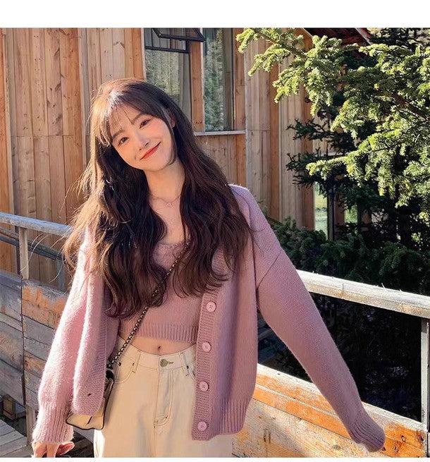 ニットキャミ&ショートカーディガン﻿﻿﻿﻿﻿ 6266-画像10-韓国ファッション通販POPREA［ポップリア］