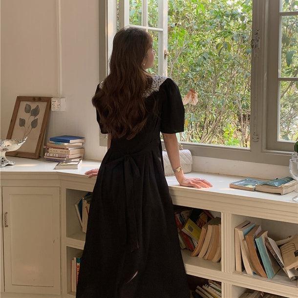 レトロレースパフスリーブドレス﻿ 6084-画像10-韓国ファッション通販POPREA［ポップリア］