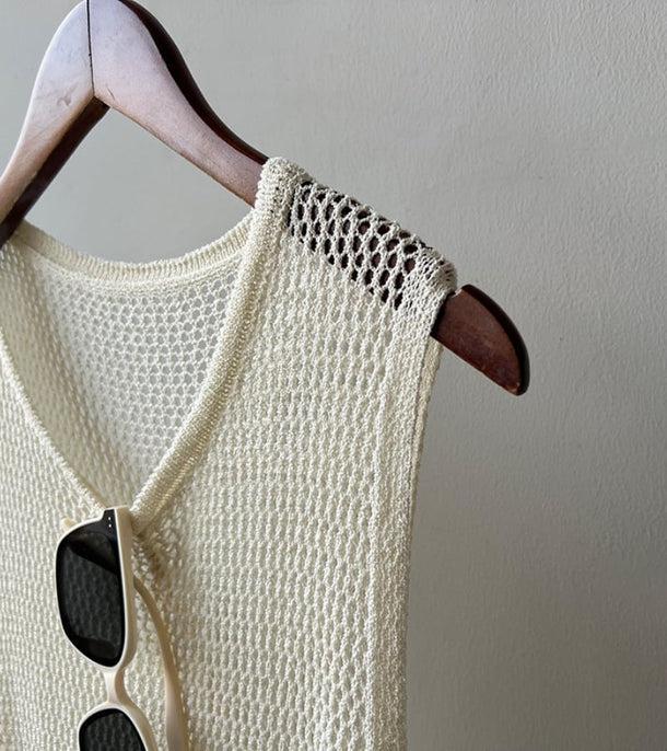 透かし編みノースリーブロングニット 6073-画像10-韓国ファッション通販POPREA［ポップリア］