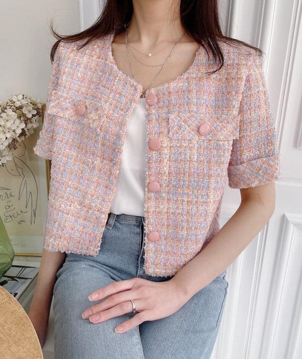 半袖ショートツイードジャケット﻿﻿﻿﻿ 5992-画像10-韓国ファッション通販POPREA［ポップリア］