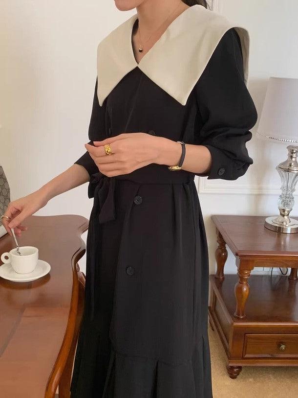 ビックカラーダブルブレストワンピース 6453-画像11-韓国ファッション通販POPREA［ポップリア］