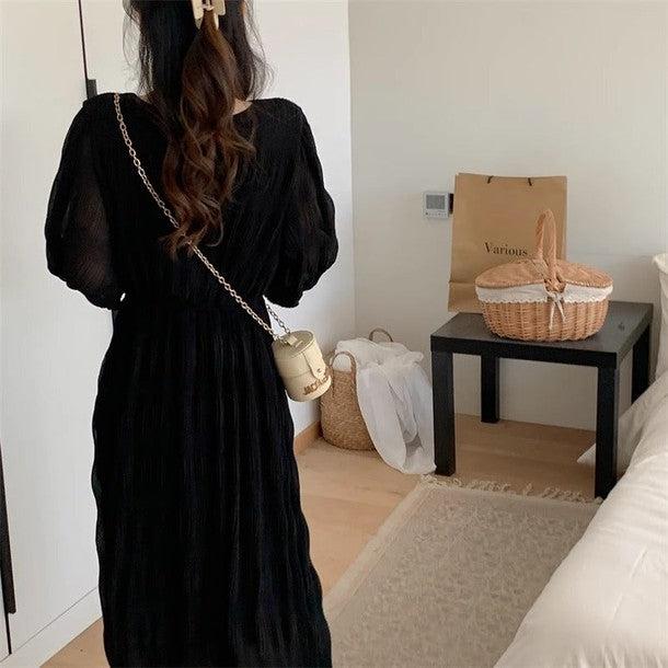 クリンクルロングワンピース 6547-画像11-韓国ファッション通販POPREA［ポップリア］