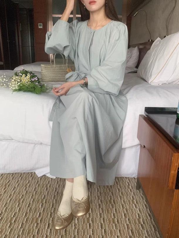 ラウンドネックプリーツワンピース ﻿ 6531-画像11-韓国ファッション通販POPREA［ポップリア］