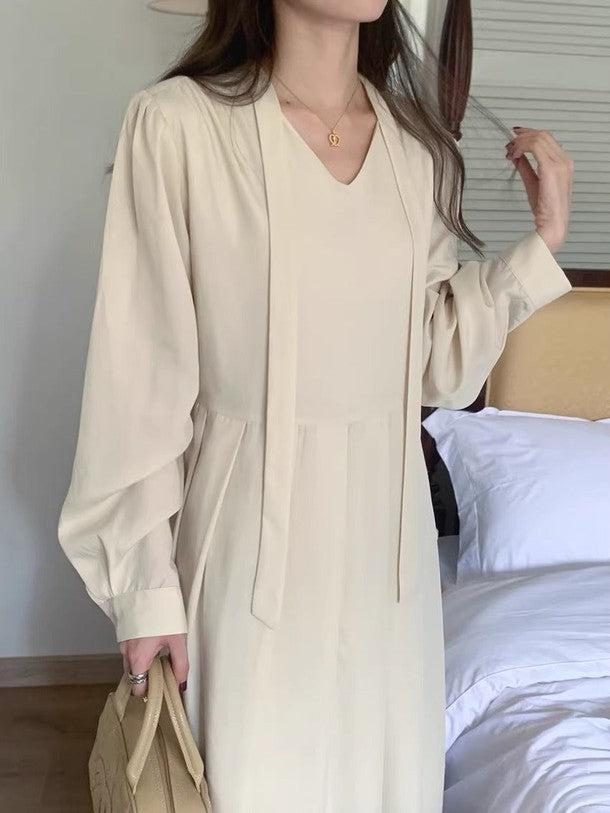 ロングスリーブAラインワンピース 6464-画像11-韓国ファッション通販POPREA［ポップリア］