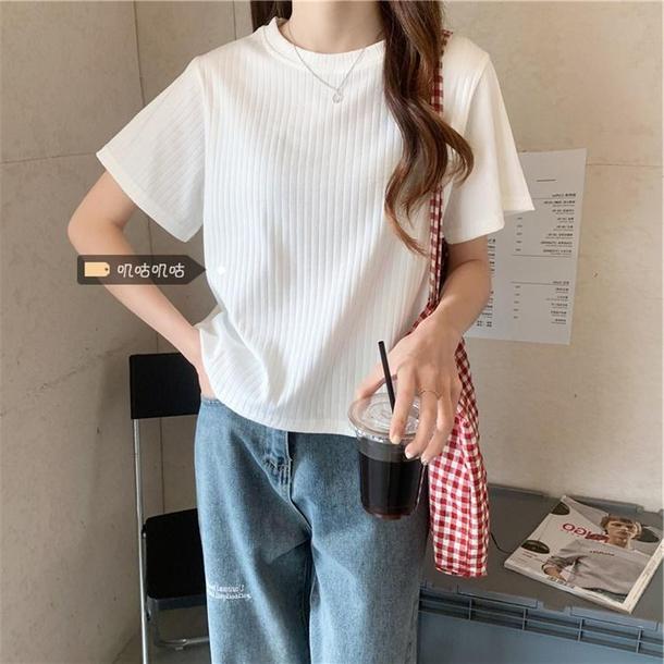 ラウンドネックレトロカラートップス 6722-画像11-韓国ファッション通販POPREA［ポップリア］