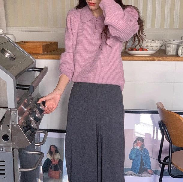 ボタンカラーパフスリーブニット 6239-画像11-韓国ファッション通販POPREA［ポップリア］