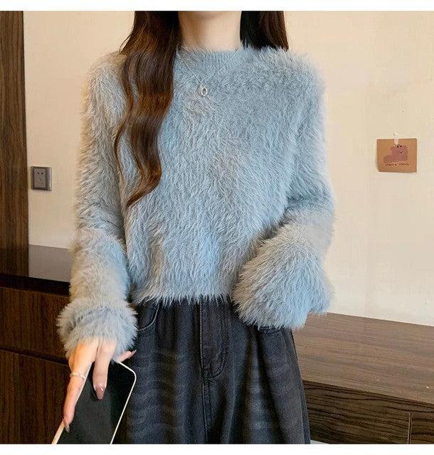 ファータッチラウンドネックニット 6375-画像11-韓国ファッション通販POPREA［ポップリア］