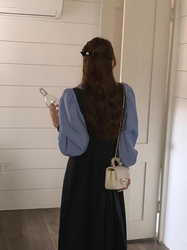 丸襟ブラウスドッキングワンピース 6489-画像11-韓国ファッション通販POPREA［ポップリア］