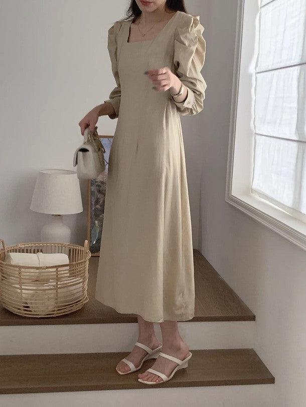 パフショルダーAラインワンピース 6540-画像11-韓国ファッション通販POPREA［ポップリア］