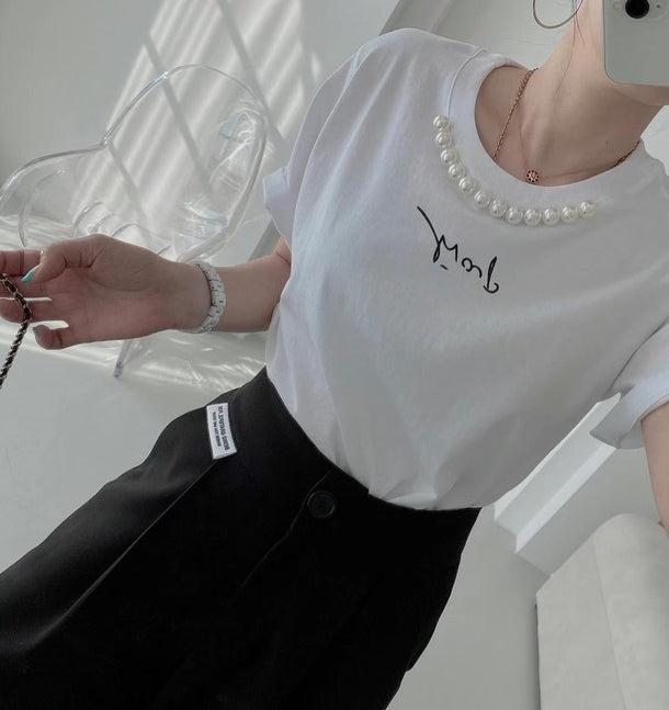 フレンチパールＴシャツ 5995-画像11-韓国ファッション通販POPREA［ポップリア］
