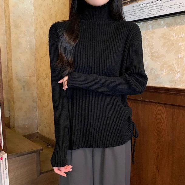 サイドシャーリングギャザーリブニット 6345-画像11-韓国ファッション通販POPREA［ポップリア］