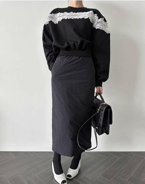 レースドッキングスウェット 6437-画像11-韓国ファッション通販POPREA［ポップリア］