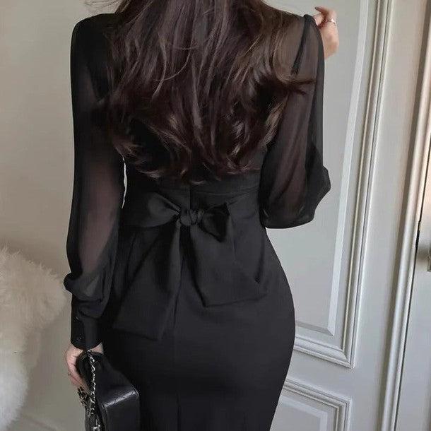 シアーマーメイドワンピースドレス 6382-画像11-韓国ファッション通販POPREA［ポップリア］