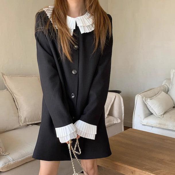 ラッフルカラーショートワンピース﻿ 6227-画像11-韓国ファッション通販POPREA［ポップリア］