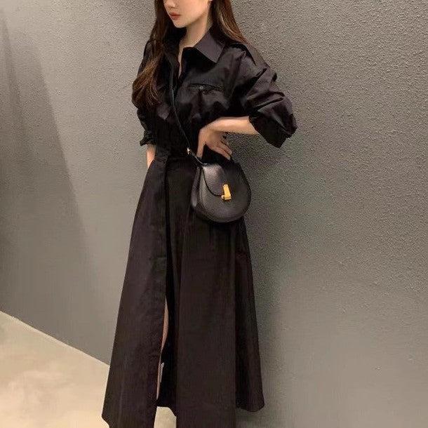 ハイウエストシャツワンピース﻿ 6446-画像11-韓国ファッション通販POPREA［ポップリア］