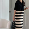 ストライプジャカードルーズニットドレス﻿ 6079-画像11-韓国ファッション通販POPREA［ポップリア］