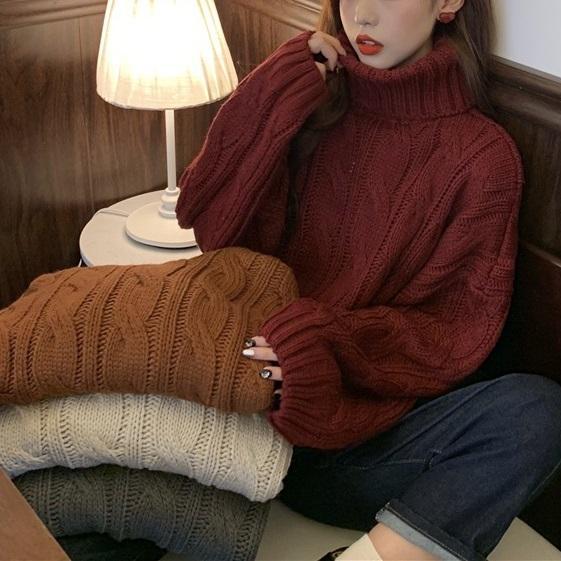 ケーブルタートルニット﻿﻿﻿﻿﻿﻿﻿ 6279-画像11-韓国ファッション通販POPREA［ポップリア］