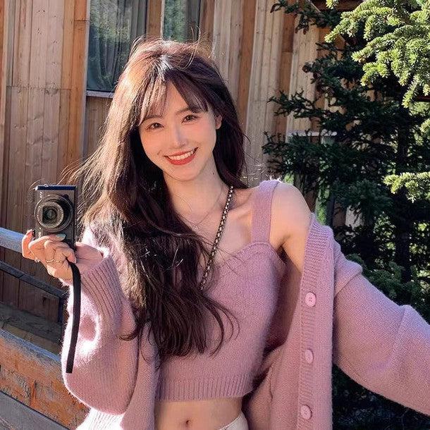 ニットキャミ&ショートカーディガン﻿﻿﻿﻿﻿ 6266-画像11-韓国ファッション通販POPREA［ポップリア］