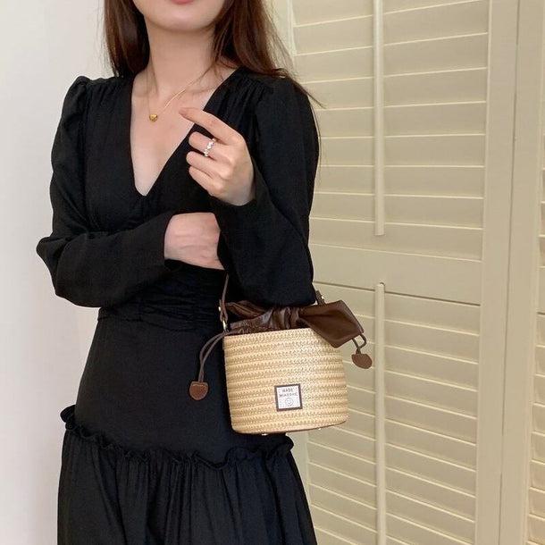 Vネックスプライシングワンピース 6155-画像11-韓国ファッション通販POPREA［ポップリア］