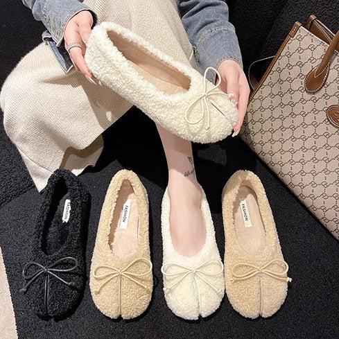 ボアリボンフラットシューズ 6379-画像11-韓国ファッション通販POPREA［ポップリア］