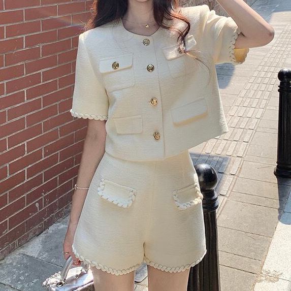 ゴールドボタンニットジャケット 6161-画像11-韓国ファッション通販POPREA［ポップリア］