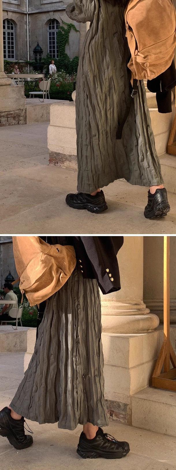 ワッシャーロングスリーブワンピース 6541-画像11-韓国ファッション通販POPREA［ポップリア］